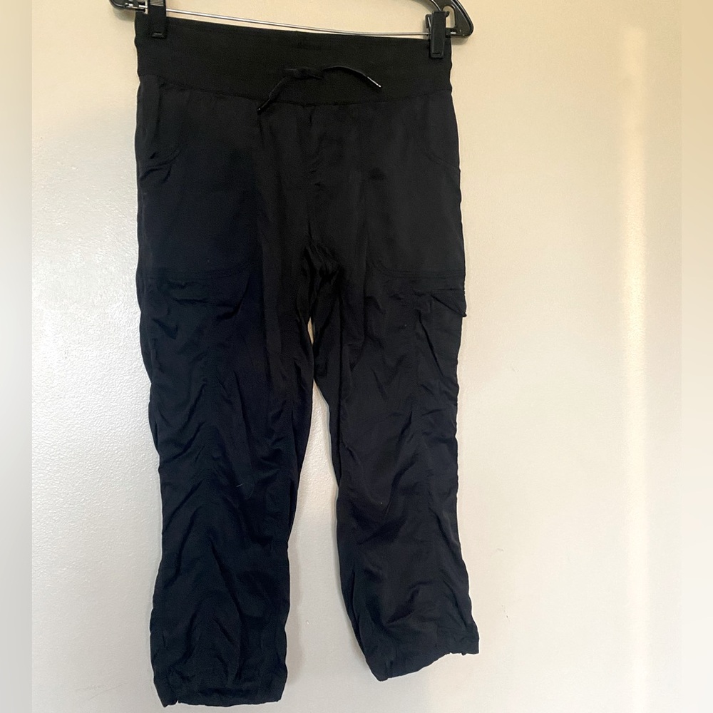 The North Face Women's Black Capris with Drawstring Waist